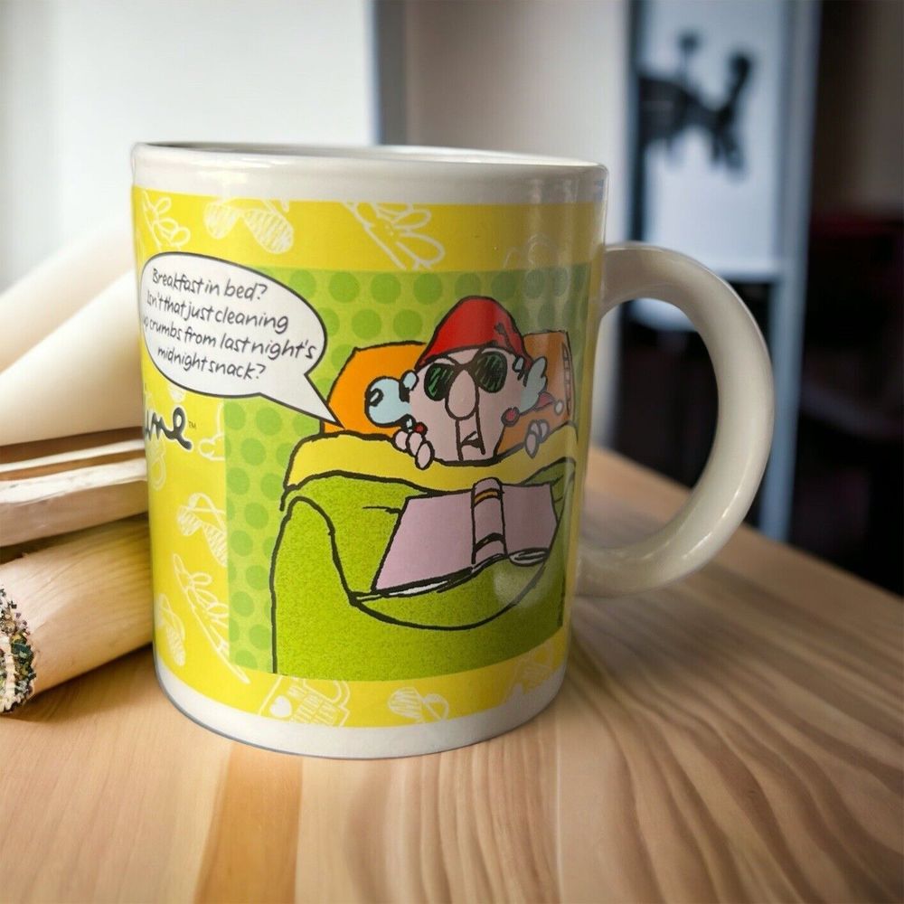 Hallmark Maxine Coffee Mug Cup Not Grouchy By Nature & Breakfast in Bed Funny